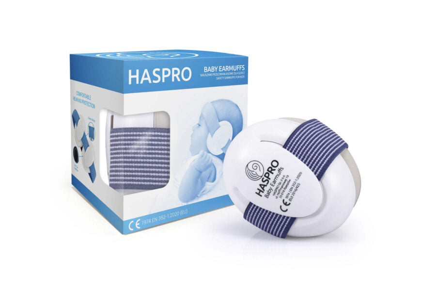 Haspro Baby Earmuffs protecție auditivă 0+, albastră