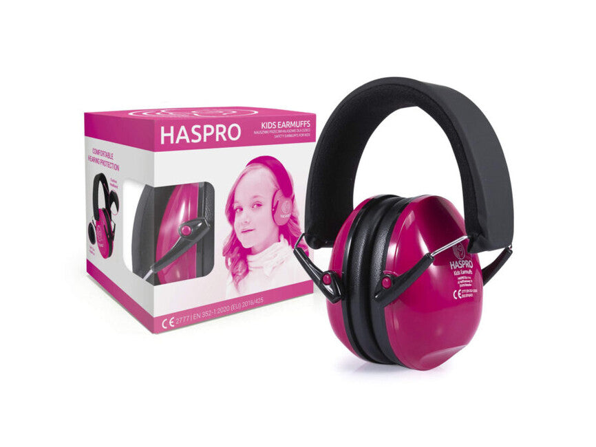 Haspro Kids Earmuffs cască de protecție pentru urechi 4+, roz