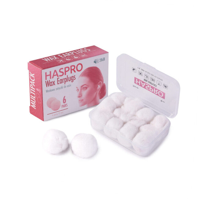 Haspro Wax Earplugs dopuri pentru urechi (6 perechi)