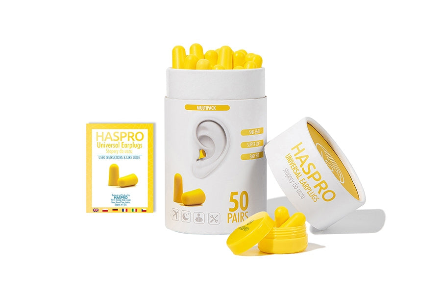 HASPRO TUBE50 dopuri pentru urechi, galbene