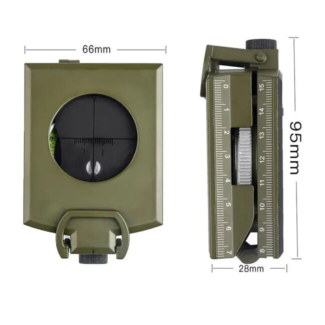 DRAGOWA Tactical Wally busolă metalică pliabilă etanșă cu husă, verde