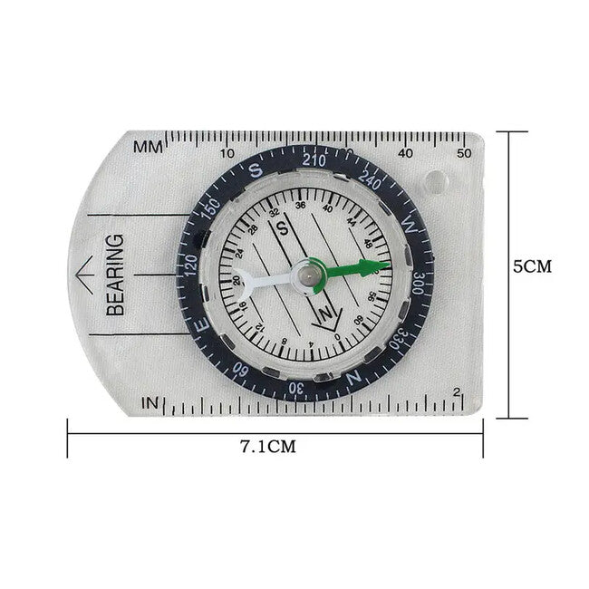 DRAGOWA Tactical Arrow mini busolă transparentă, mic