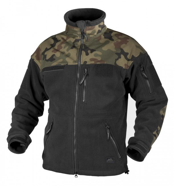 Helikon-Tex Infantry geacă fleece, neagră woodland, 330g/m2