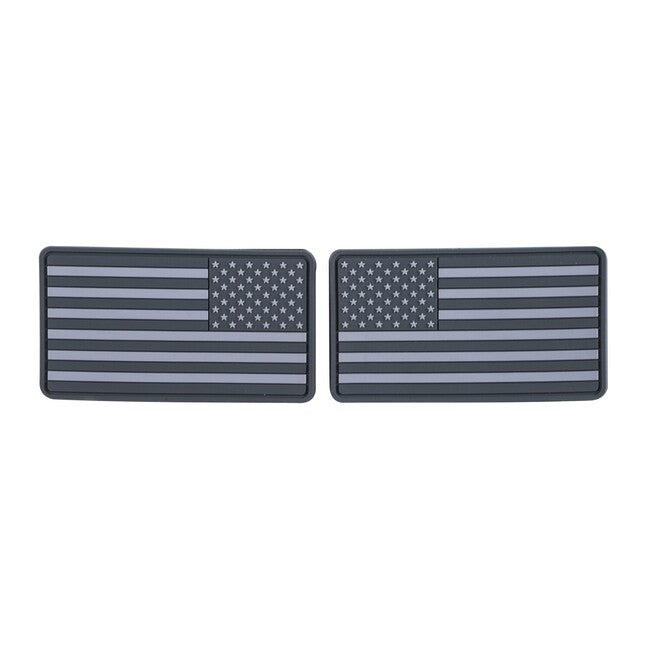 Helikon-Tex USA Large Flag emblemă PVC, Grey (set - 2buc.)