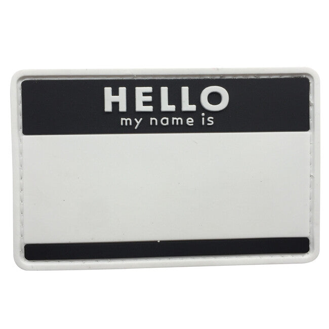 WARAGOD Emblemă Hello My Name is PVC Patch, Black