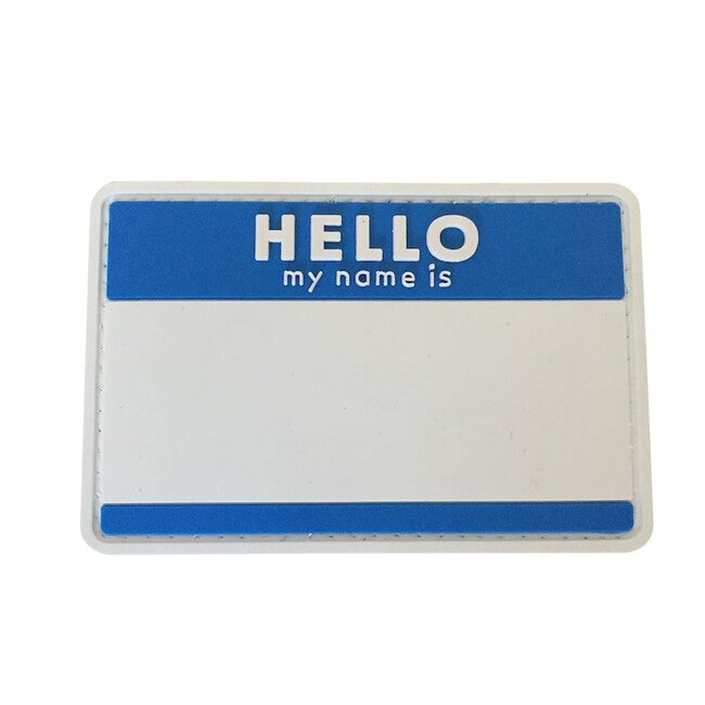WARAGOD Emblemă Hello My Name is PVC Patch, Blue