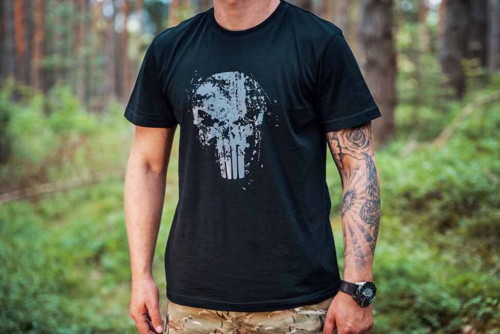 DRAGOWA tricou scurt Frank the Punisher 160 g/m², roșu