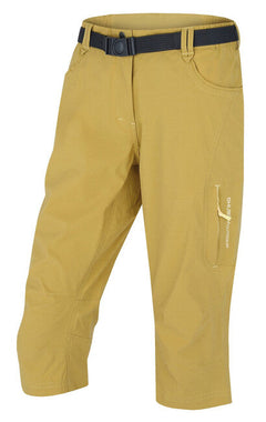 HUSKY Klery 3/4 pantaloni pentru femei, galbeni-verde, L