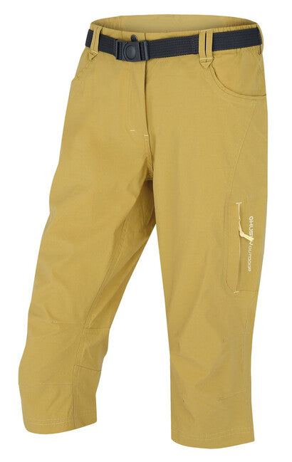 HUSKY Klery 3/4 pantaloni pentru femei, galbeni-verde, L