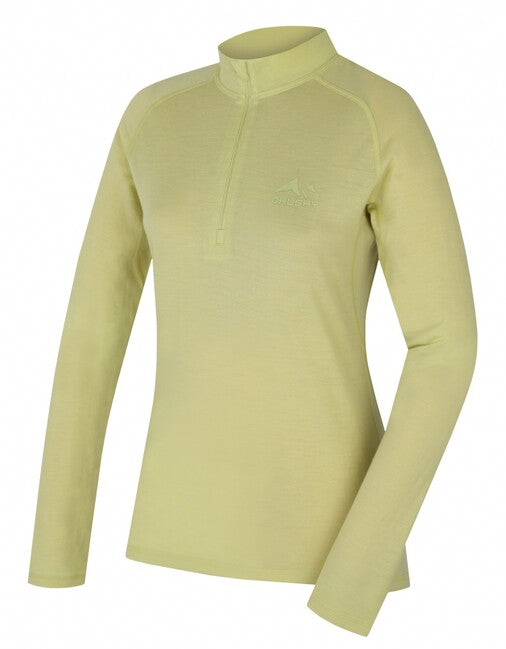 HUSKY Merow Zip tricou termic cu fermoar pentru femei L, verde deschis