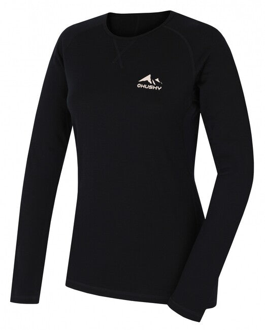 HUSKY Merow tricou termo cu mânecă lungă pentru femei, negru, L