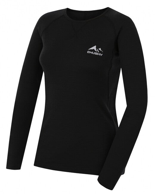 HUSKY Mertee tricou termo cu mânecă lungă pentru femei, negru, L