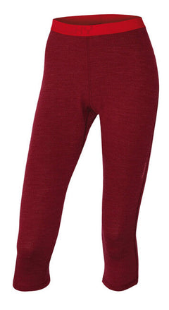 HUSKY Merino pantaloni 3/4 îmbrăcăminte termică pentru femei, cărămiziu închis