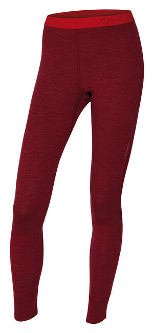 HUSKY Merino pantaloni îmbrăcăminte termică pentru femei, cărămiziu închis
