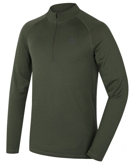 HUSKY Merow Zip tricou termic cu fermoar pentru bărbați M, verde