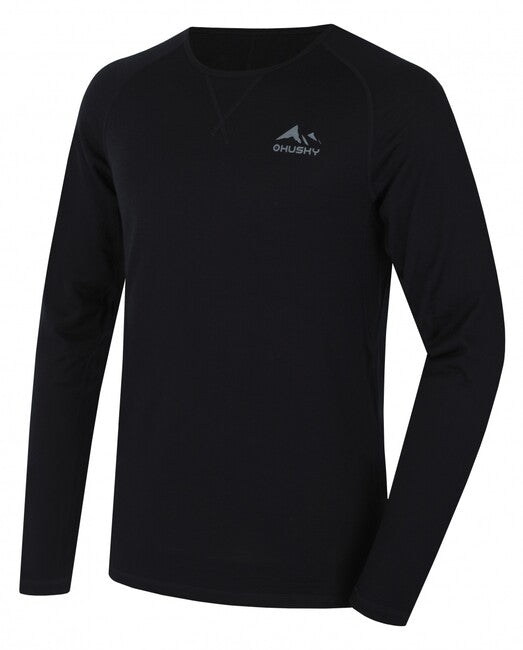 HUSKY Merow tricou termic cu mânecă lungă pentru bărbați, negru, M