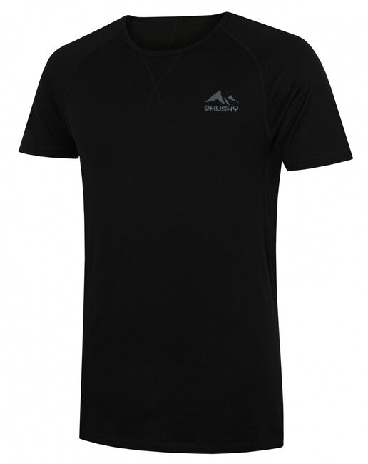 HUSKY Mersa tricou termic pentru bărbați cu mânecă scurtă, negru