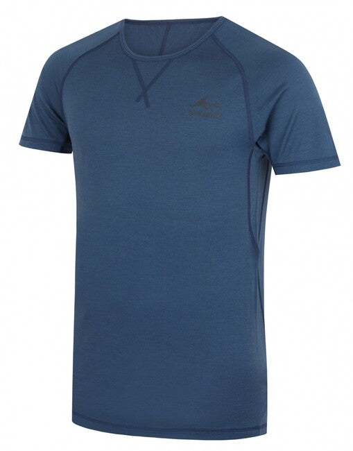 HUSKY Mersa tricou termic pentru bărbați cu mânecă scurtă, albastru