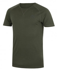 HUSKY Mersa tricou termic pentru bărbați cu mânecă scurtă, verde