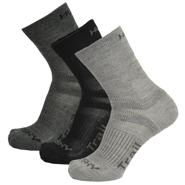 HUSKY Trail 3 Pack șosete, negre/antracit/gri deschis