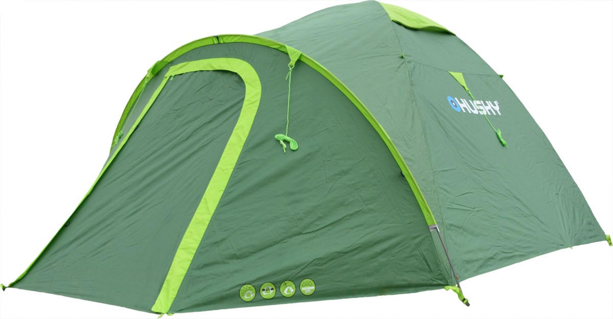 HUSKY Bizon 3 Plus Cort Outdoor, verde deschis