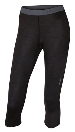 HUSKY Winter Active îmbrăcăminte termică 3/4 pantaloni pentru femei, neagră