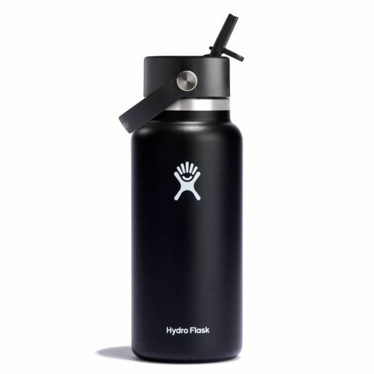 Hydro Flask Wide Flex Straw Cap termosticlă largă cu pai 32 OZ / 946 ml, negru