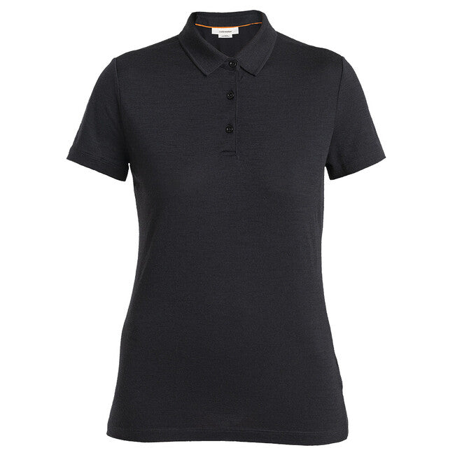 Icebreaker 150 Tech Lite III Merino tricou polo pentru femei cu mânecă scurtă, negru