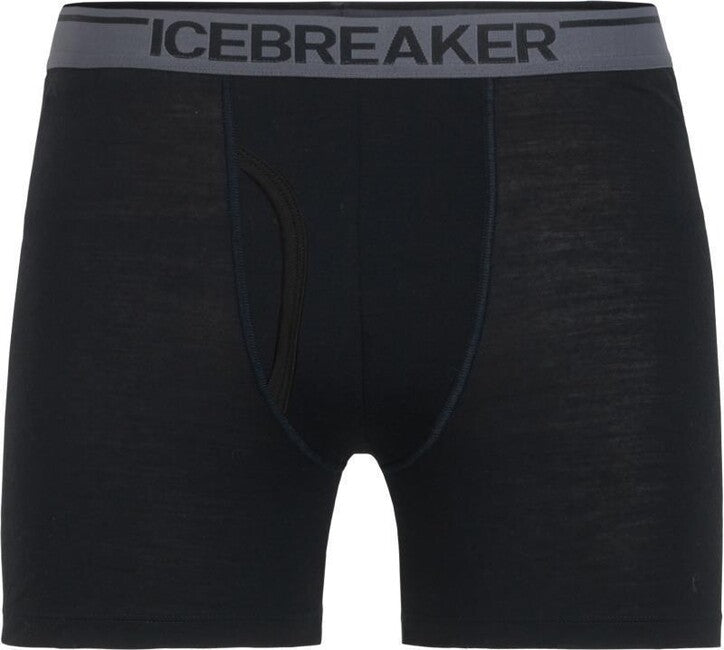 Icebreaker Anatomica boxeri pentru bărbați cu deschidere, negri