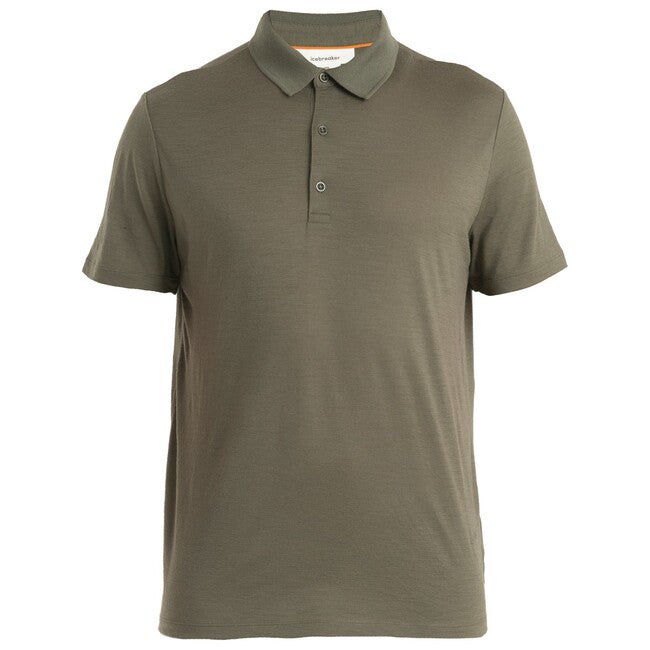 Icebreaker 150 Tech Lite III Merino tricou polo pentru bărbați cu mânecă scurtă, verde