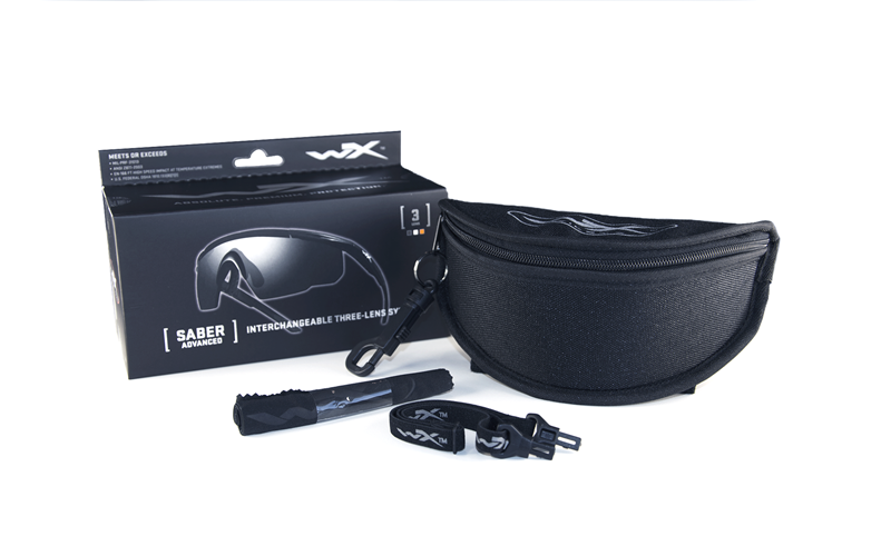 WILEY X SABER ADVANCE ochelari de protecție cu lentile interschimbabile, negri