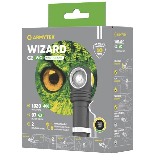 ArmyTek Wizard C2 WG lanternă frontală LED Warm alimentare acumulator 1100 lm