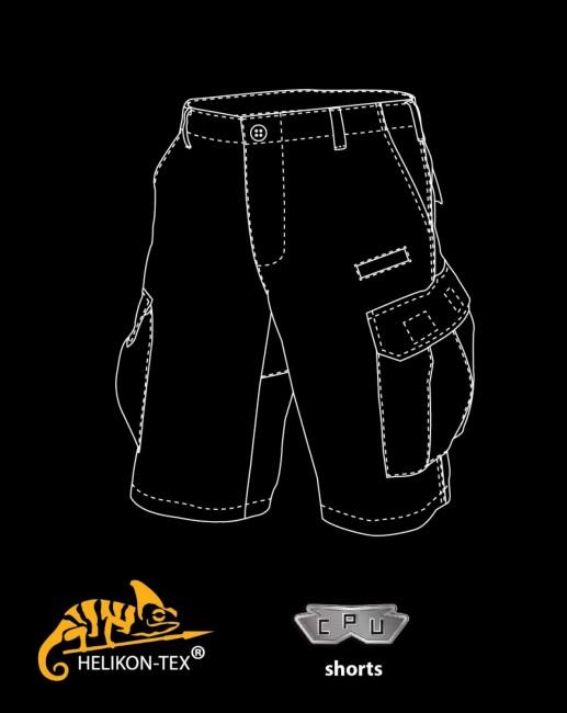 Helikon-Tex CPU pantaloni scurți Rip-Stop, Camogrom
