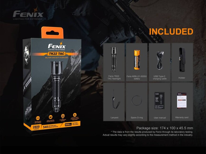 Fenix TK22 TAC lanternă tactică