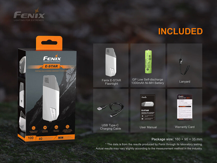 Fenix E-STAR lanternă cu dinam