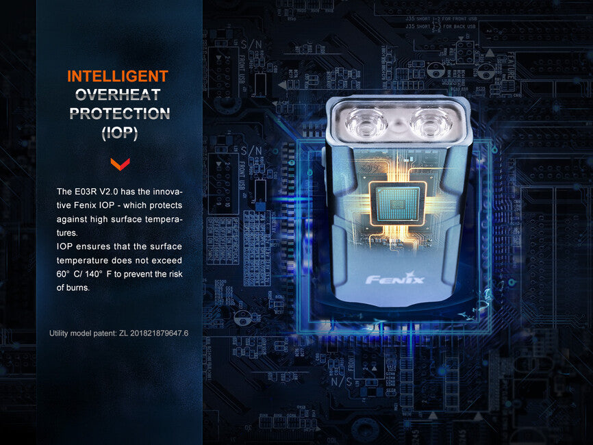 Fenix E03R V2.0 lanternă reîncărcabilă, gri