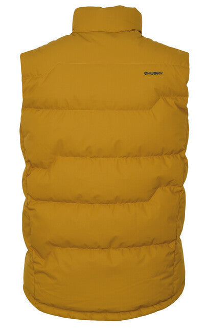 HUSKY Deep vestă puf pentru bărbați cu fermoar, M, galbenă-verde