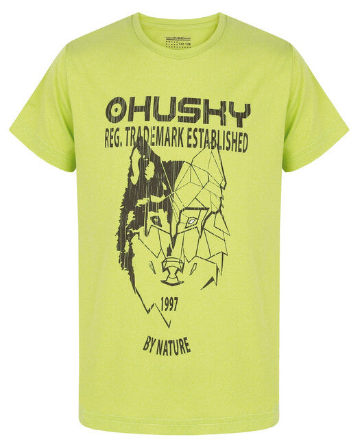 HUSKY Tash K tricou funcțional pentru copii, verde strălucitor