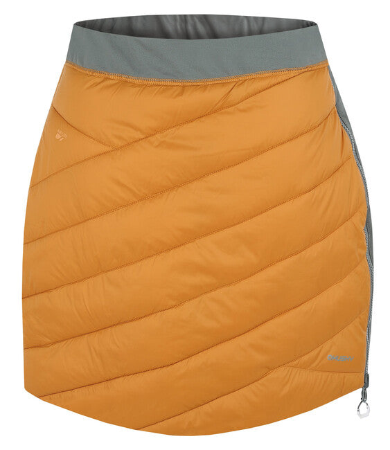 HUSKY Freez fustă de iarnă reversibilă pentru femei, galbenă / verde-gri închis
