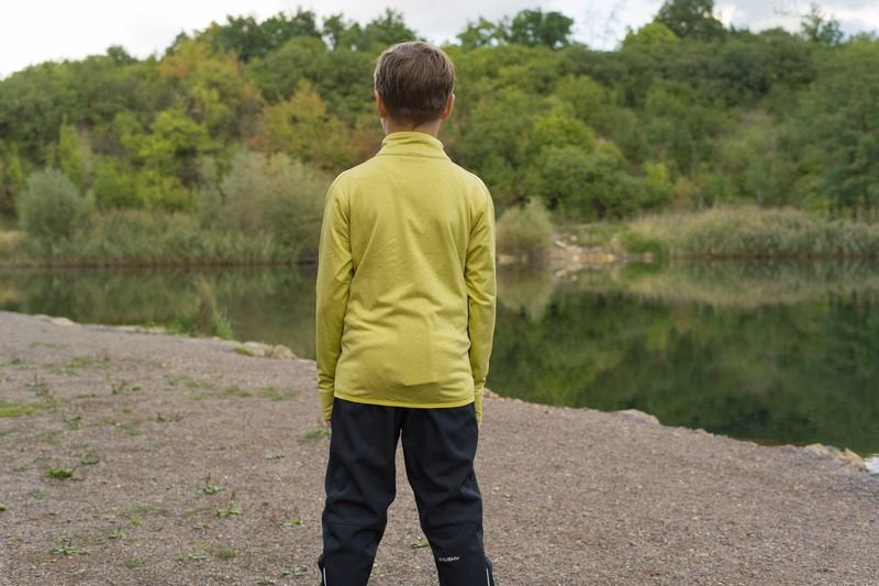 HUSKY Ane K hanorac cu fermoar pentru copii, verde lime