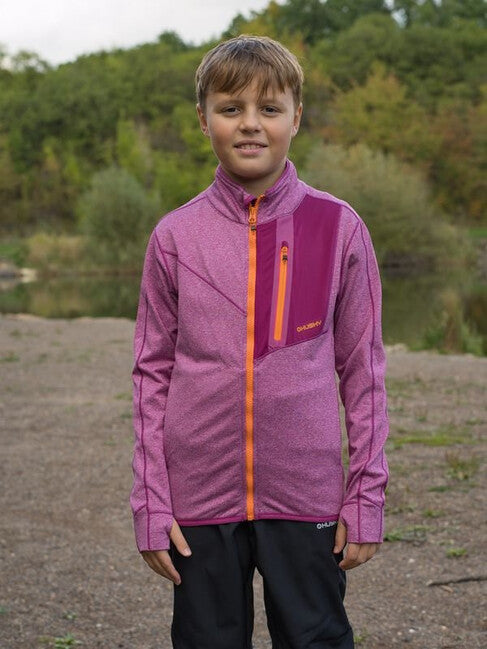 HUSKY Ane K hanorac cu fermoar pentru copii, magenta