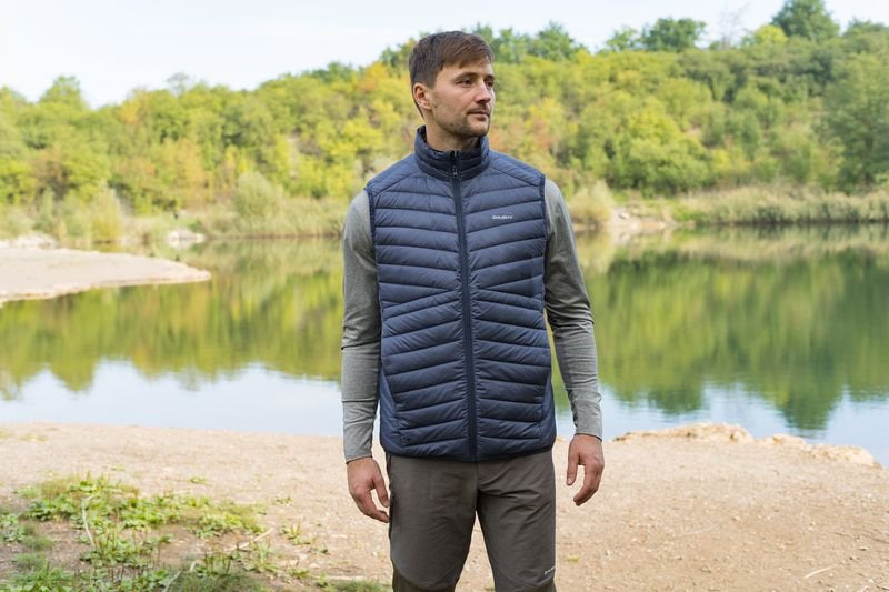 HUSKY Dresles vestă puf pentru bărbați, gri-verde deschis