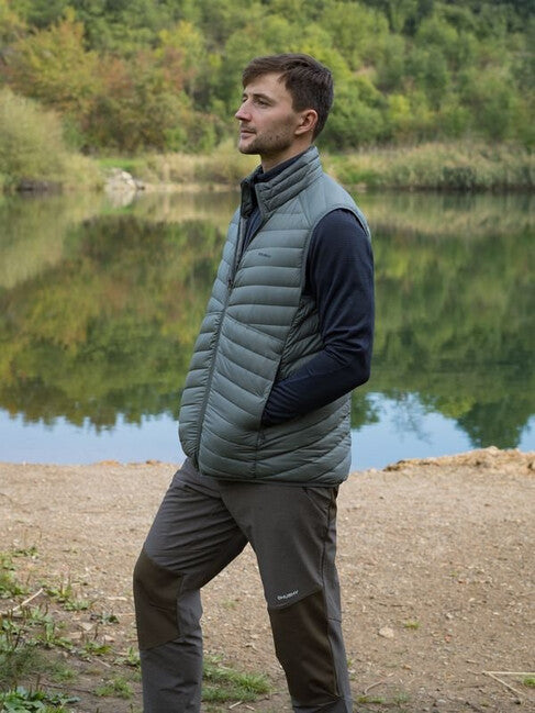 HUSKY Dresles vestă puf pentru bărbați, gri-verde deschis
