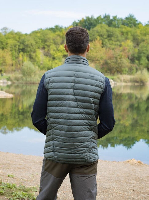 HUSKY Dresles vestă puf pentru bărbați, gri-verde deschis