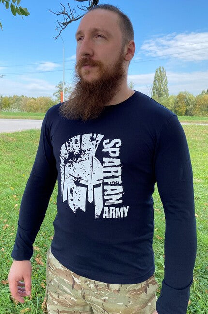 DRAGOWA Fit-T tricou cu mânecă lungă León 160 g/m², bleumarin