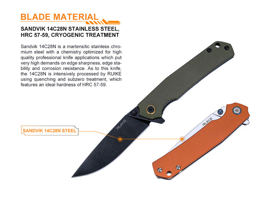 Ruike P801 briceag, verde