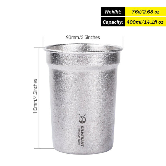 Silverant pahar din titan pentru bere Crystalline 400 ml
