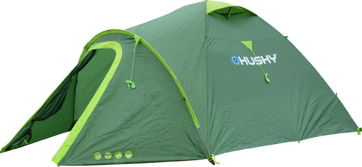 HUSKY Bizon 3 Plus Cort Outdoor, verde deschis