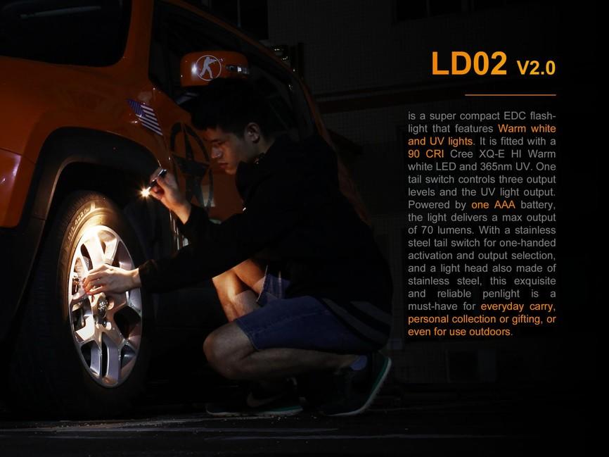 Fenix LD02 High CRI + UV lanternă