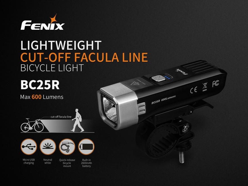 Fenix BC25R lanternă pentru bicicletă 600 lumeni
